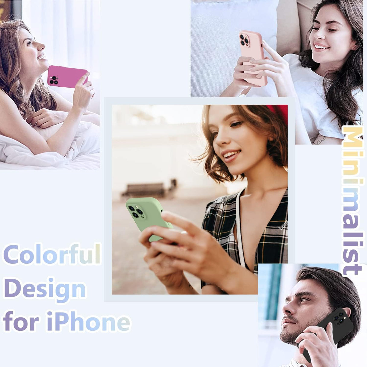 BossKiss Funda compatible con iPhone 13 Pro Max, funda de silicona líquida de alta calidad [tacto aterciopelado] [2 protectores de pantalla de vidrio templado 9H], funda de kit de protección completa a prueba de golpes, color matcha