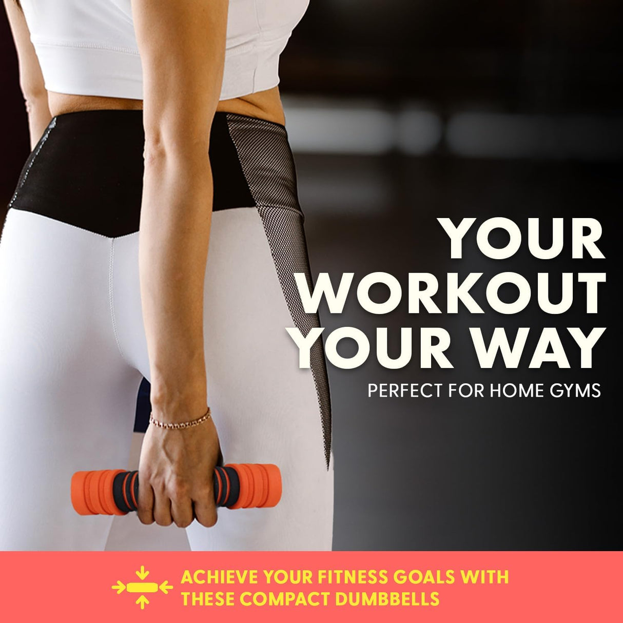 Mancuernas SQUATZ 2 lbs, compactas y versátiles, agarre espuma