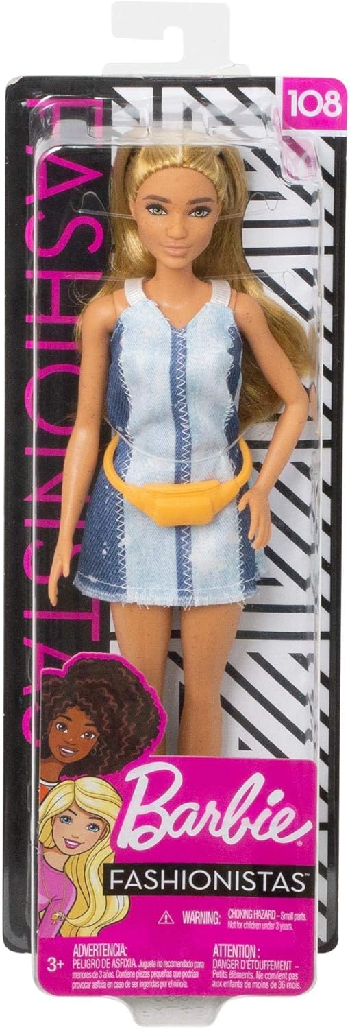 Barbie Fashionistas Muñeca Alta con Trenza y Ropa de Denim