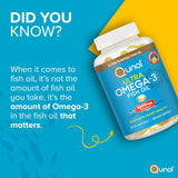 Mini cápsulas blandas de aceite de pescado Omega 3, sabor limón