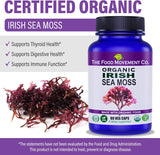 Irish Sea Moss Orgánico, Prebiótico, 70+ Minerales, 60 cápsulas