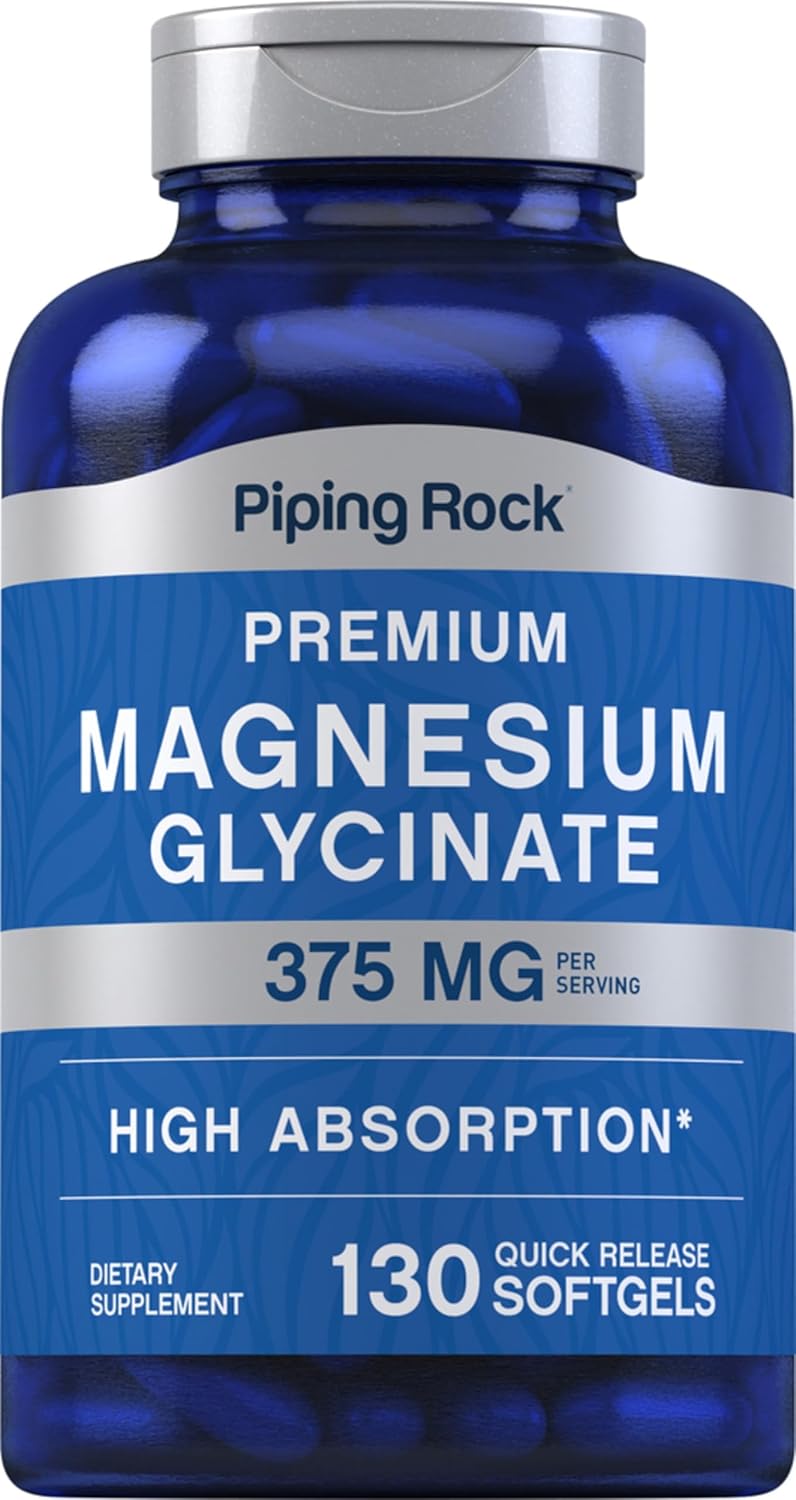 Piping Rock Magnesio Glicinato 375mg 130 caps Sin GMO