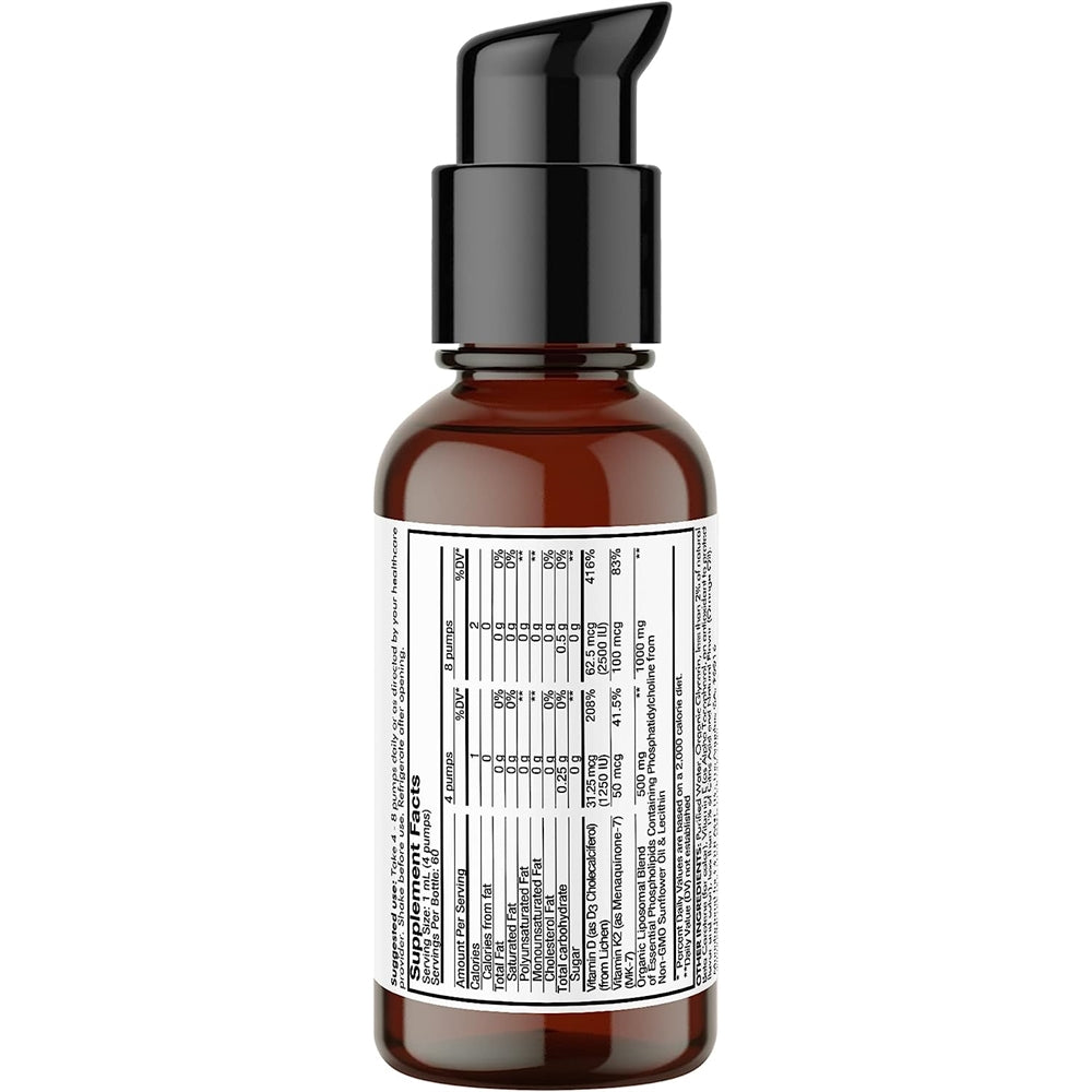 Suplemento líquido  vitamina D3 K2 colecalciferol liposomal