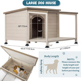 Casa para perros grandes techo de asfalto de PVC Petsfit