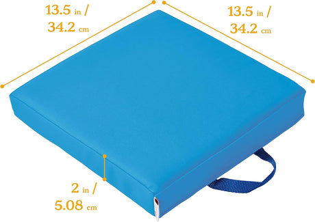 ECR4Kids SoftZone - Cojines de suelo, cuadrados, asientos flexibles, color azul francés, 6 piezas
