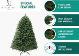 Árbol de Navidad Artificial de 7.5ft con Luces, Modelo Prelit