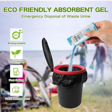 Gel Absorbente para Inodoro Portátil, Polvo para Camping Outdoor