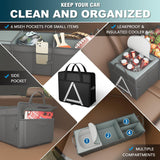 Organizador de Maletero con Enfriador Aislante, Plegable 3 Compartimentos