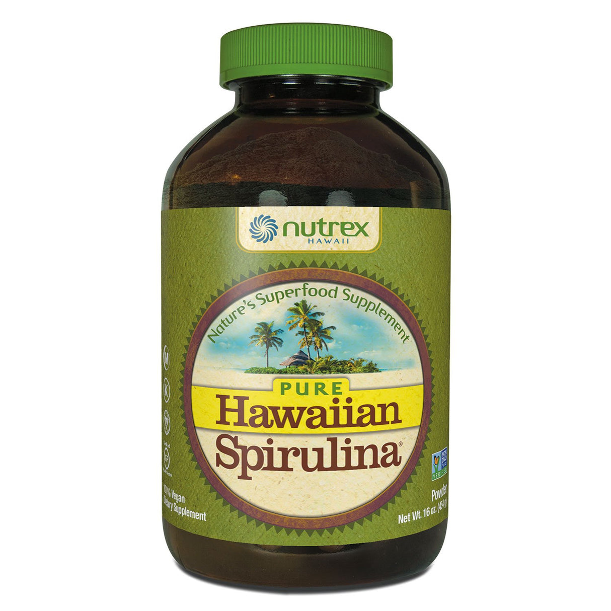 Espirulina natural premium de Hawai  Vegano no transgénico