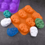 Moldes de silicona HUAKENER para pasteles de calavera grandes