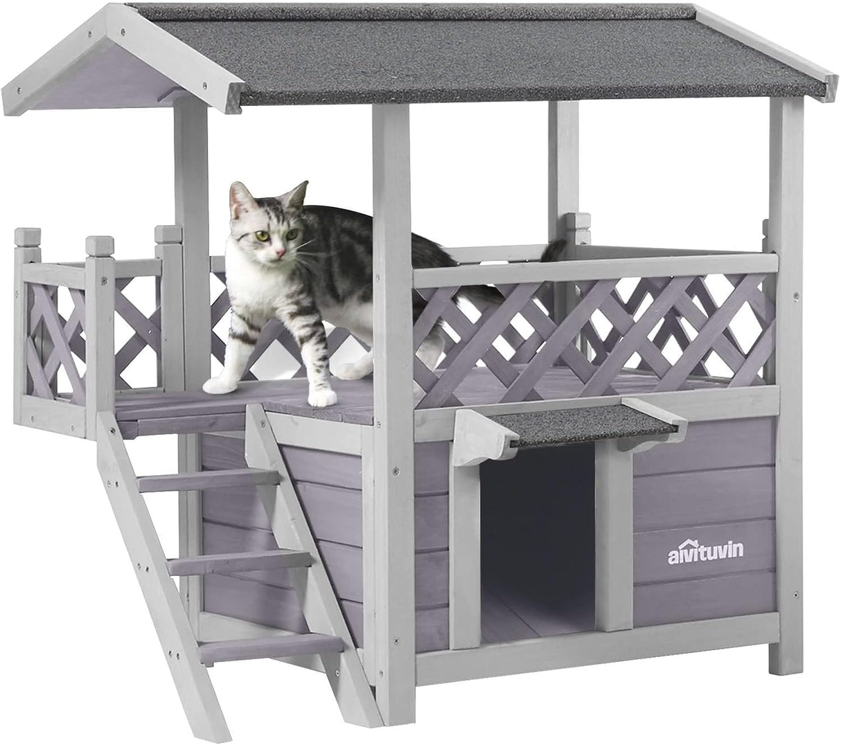 Casa para Gatos Aivituvin, Aislada y Resistente al Clima
