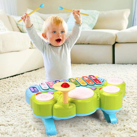 Piano 3 en 1 para Bebés - Juguete Musical - Aprendizaje 1-3 Años