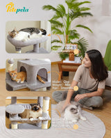 Árbol para Gatos PETEPELA, 5 Niveles, Marco Metálico, Modelo 45.7