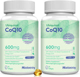 CoQ10 600mg Suplemento Ubiquinol con Vitamina E & Omega 3-6-9