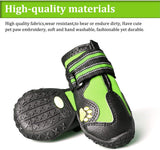 CovertSafe&amp; - Botas para perros antideslizantes, botines impermeables para exteriores, zapatos para perros medianos y grandes 4 unidades, con suela resistente Gris-Verde