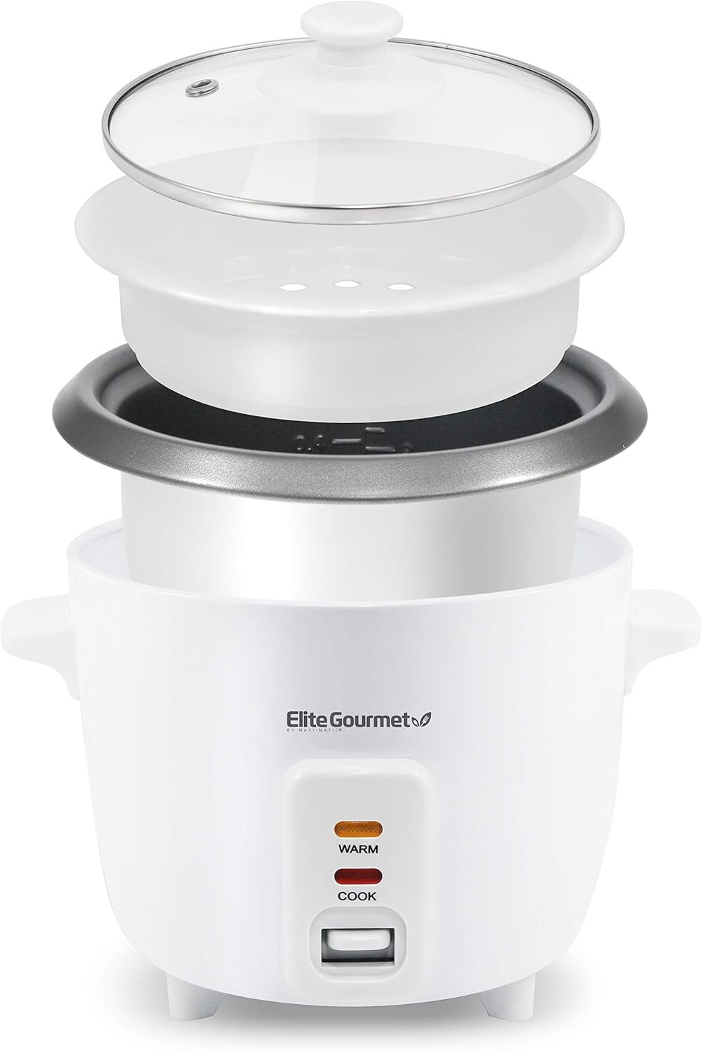 Olla Arrocera Elite Gourmet, 6 tazas, con olla antiadherente, ERC-006NST