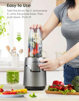 Licuadora Smoothie 1100W, 2 Tazas 27 Oz, 10 Oz Molinillo