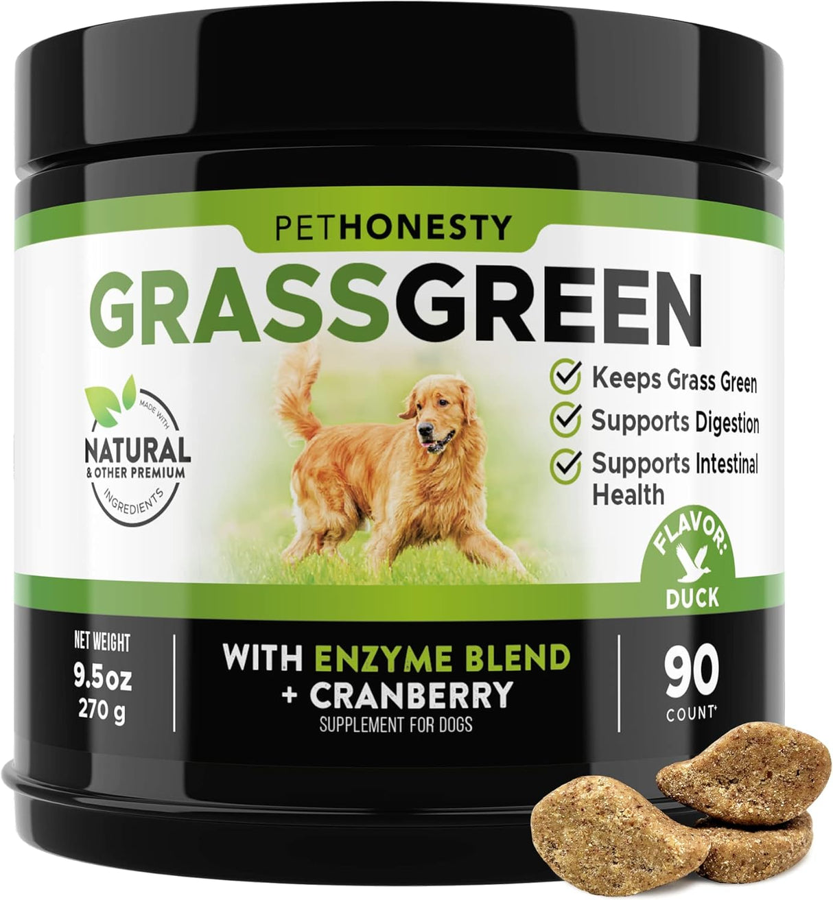 Vitaminas para perros de hierba verde hierba