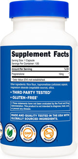 Nutricost Pregnenolona 10mg, 120 Cápsulas Vegetarianas