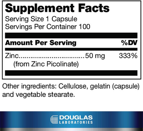 Suplemento Picolinato de zinc cápsulas 50 mg inmunológica