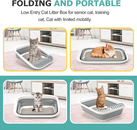 Caja de arena para gatos con parte superior TomteNisse