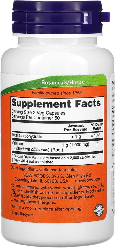 Now Foods Raíz de valeriana 100 capsulas