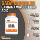 Suplemento BulkSupplements Cápsulas GABA de 750 mg  120 und