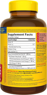 Aceite de Pescado Omega 3 Nature Made 1200 mg 100 Softgels