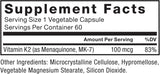 Force Factor MK-7 Vitamina K2 100mcg, Salud Ósea y Corazón, 60 Cápsulas