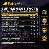 Capsulas de Shilajit Premium con Ashwagandha y Ginseng, 120