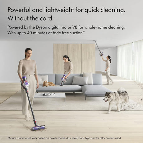 Aspiradora sin cable Dyson V8: potente, ligera y eficiente.