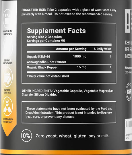 Polvo de Ashwagandha Orgánico KSM-66 - Vegan Pure Organic