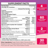 Suplemento de Fertilidad para Mujeres, 60 Gummies, con Inositol, Folato