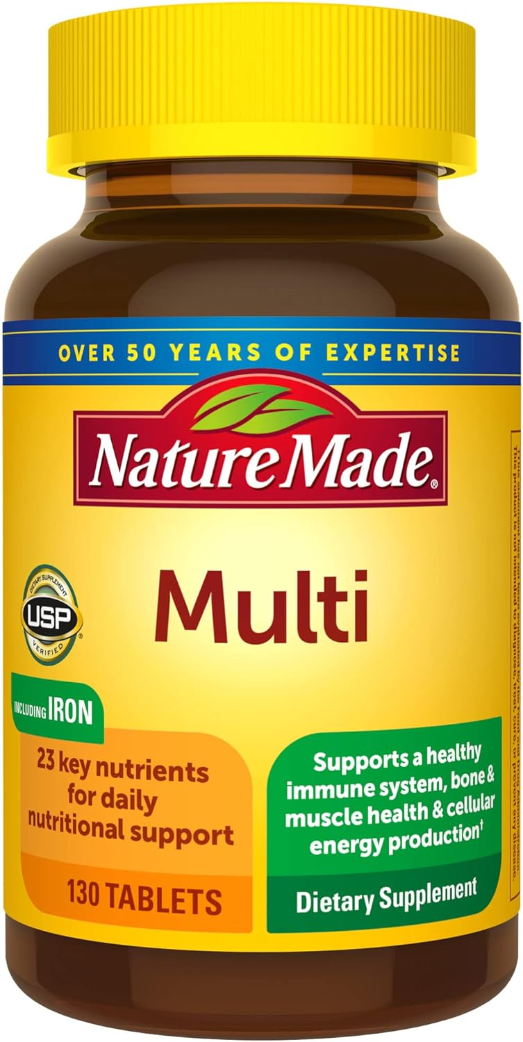 Tabletas Multivitamínicas con Hierro para Apoyo Diario