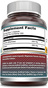 Fórmulas Asombrosas Colina e Inositol Suplemento 500 Mg 200 Caps