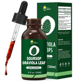 Extracto de Hoja de Soursop Graviola, Vegano, 4 Fl Oz