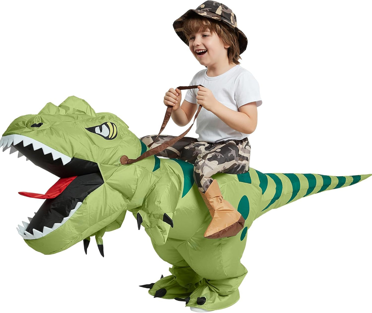 Disfraz Inflable Casa T-Rex para Niños, Divertido, Halloween