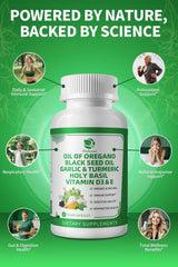 Aceite de Orégano Orgánico con Semilla Negra, 2 Meses