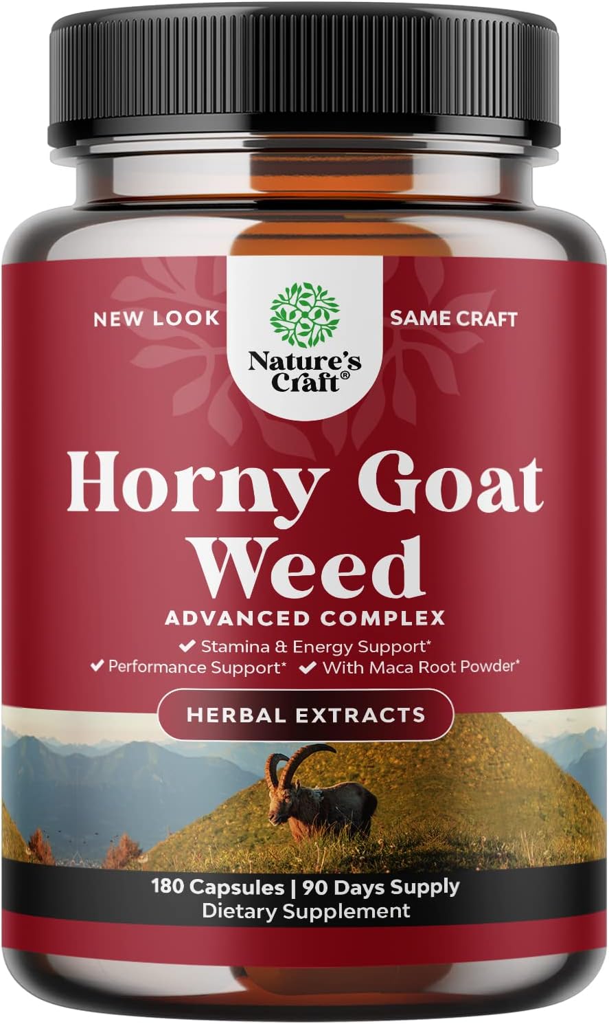 Hierba de cabra cachonda para realce masculino, extrafuerte halal hierba de cabra cachonda para hombres, complejo de 1590 mg con Saw Palmetto L, Arginina, Panax Ginseng y Tongkat Ali Extract Suplemento de testosterona para hombres