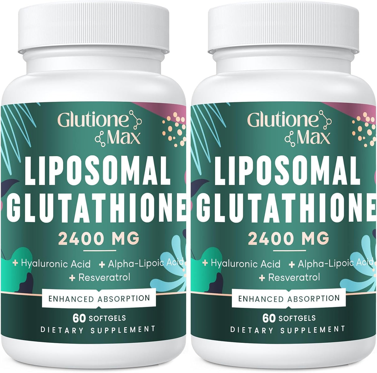 Suplemento de glutatión con ácido hialurónico resveratrol