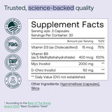 MIRA PCOS Suplemento, Inositol y D-Chiro 40:1 90c