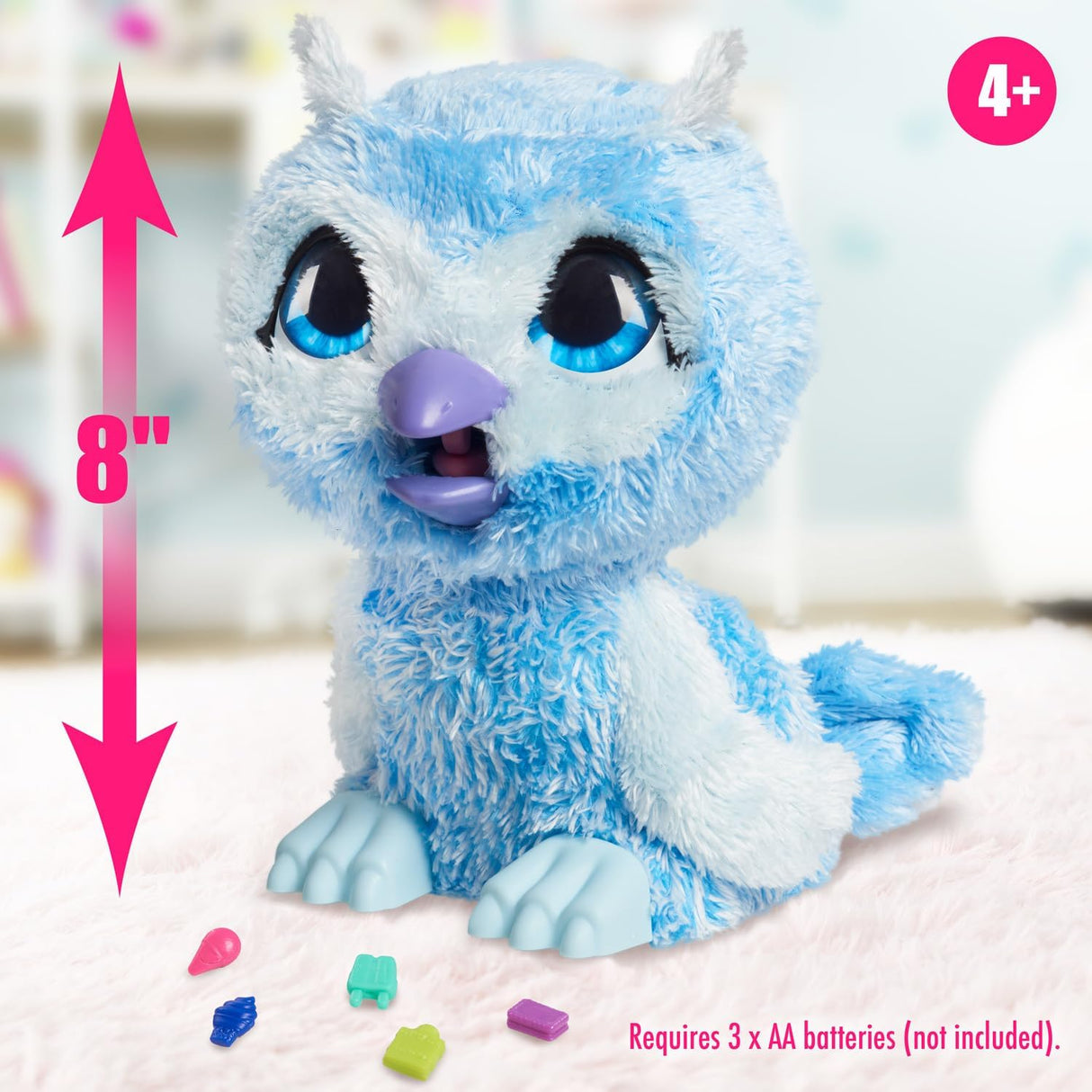 Juguete interactivo Owlen The Owl de furReal, 6 piezas, 4+