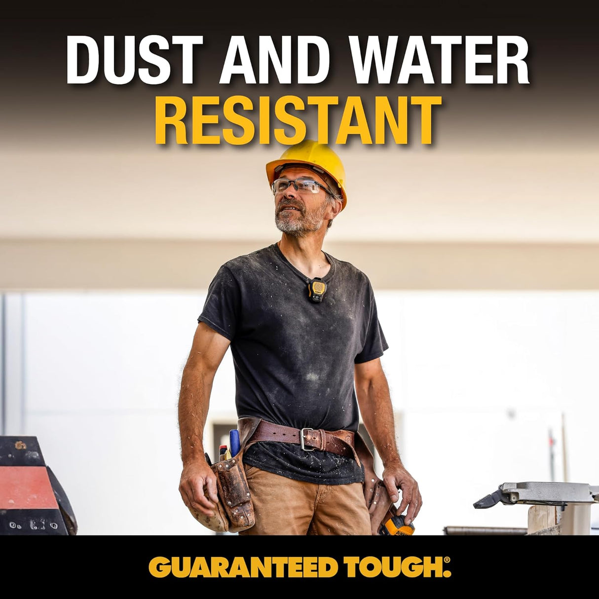 Altavoz Bluetooth portátil DEWALT, resistente al agua, clip-on
