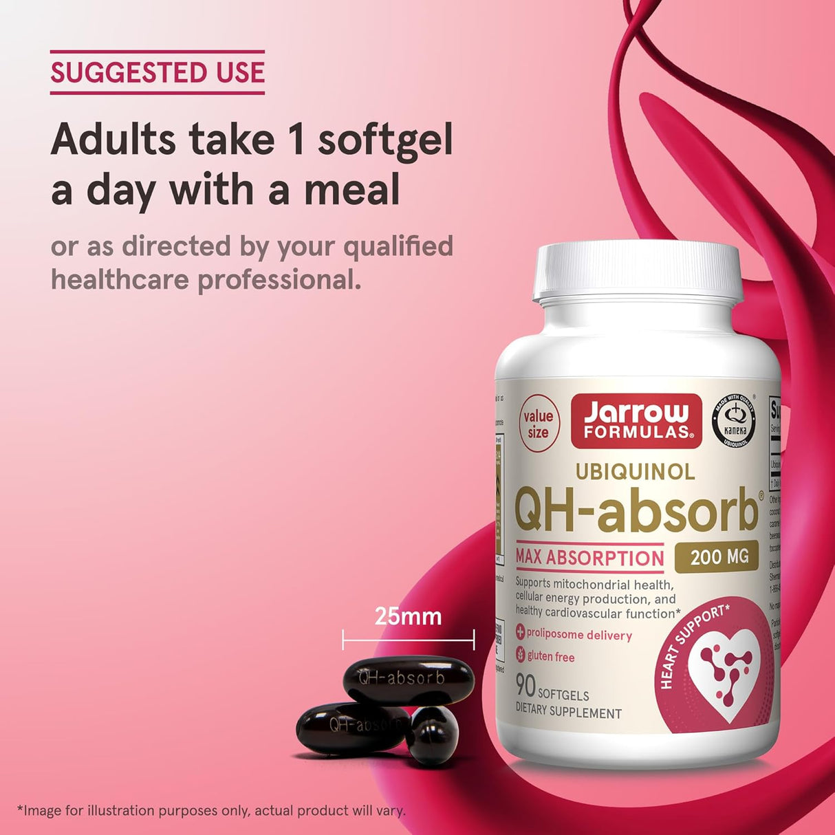 QH-Absorb CoQ10 200 mg Jarrow, Energía y Corazón, 90 cápsulas