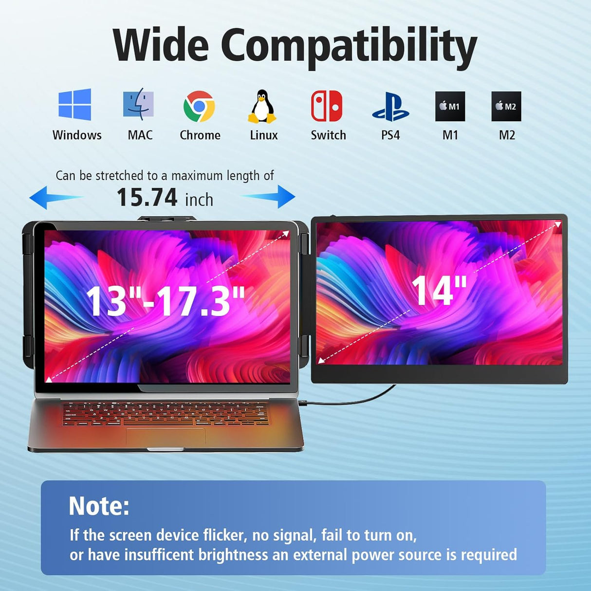 Monitor Extensor Portátil 14 FHD 1080P para Laptop