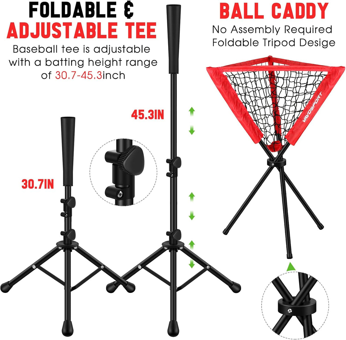 Set de Red de Béisbol 7x7 - Equipo de Entrenamiento Portable