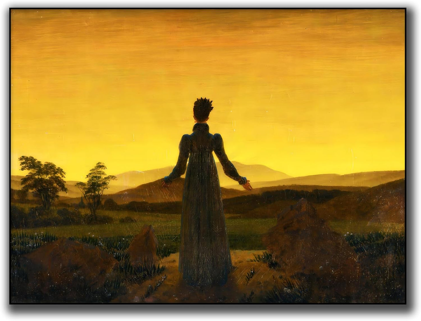 Póster de Mujer Ante el Sol Naciente de C.D. Friedrich