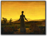Póster de Friedrich: Mujer Ante el Sol Naciente 18x24in