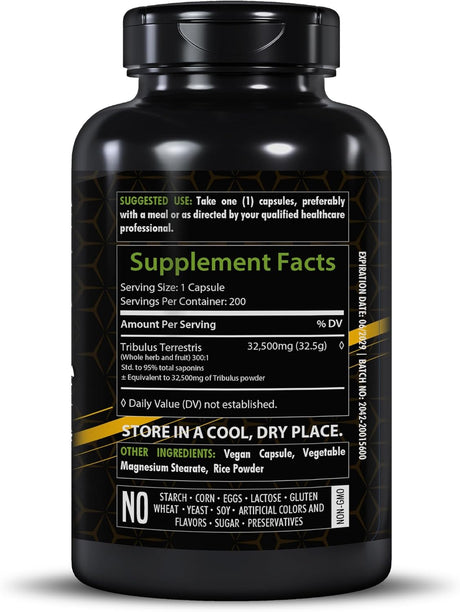 Suplemento Extracto de Tribulus Terrestris 32,500 mg  200u