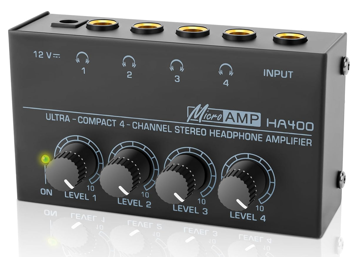 Amplificador de auriculares 4 canales HA400 con salida TRS